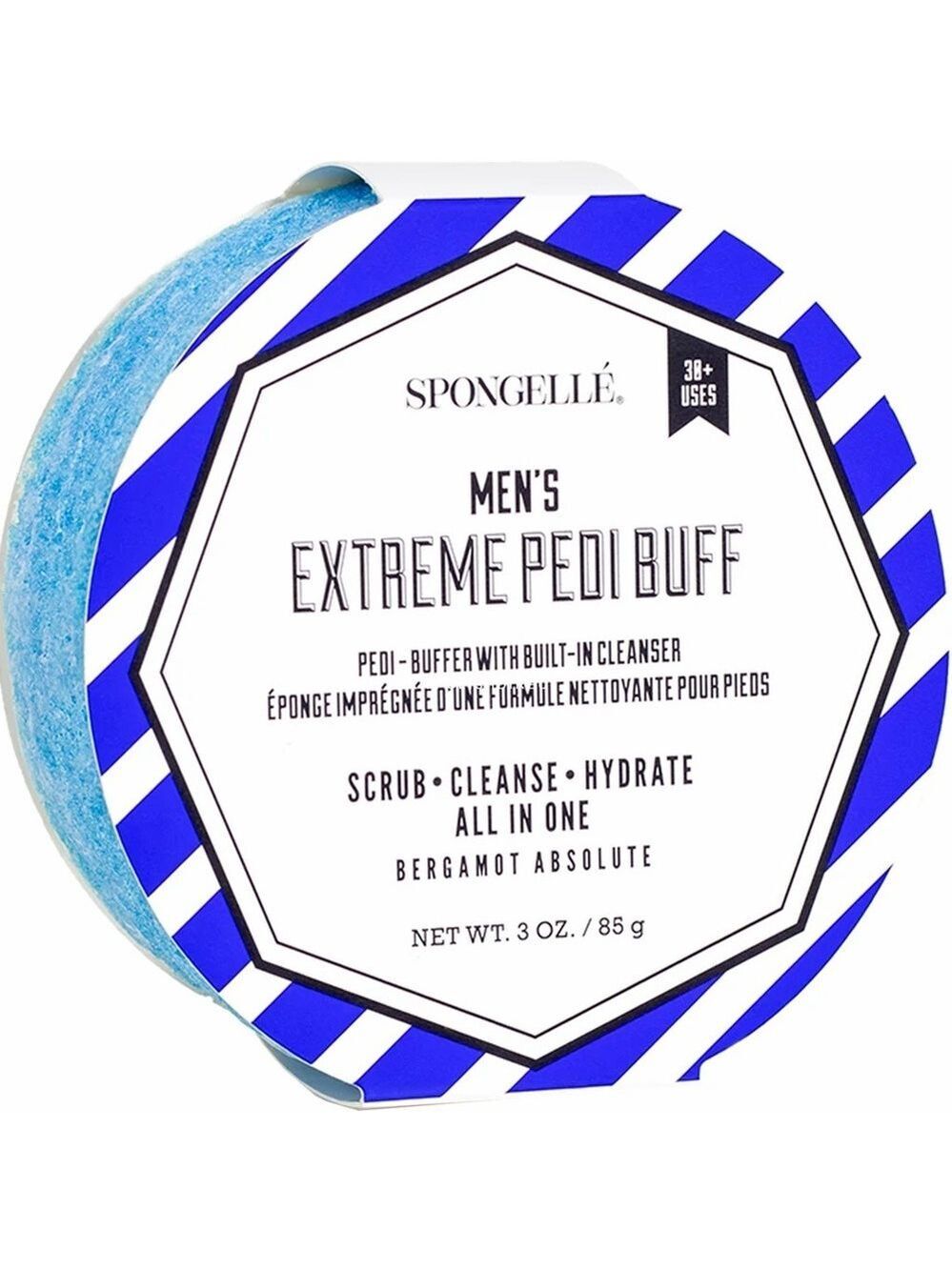 Spongelle Body Wash Infused Pedi Buffer - Men's Extreme - Bergamot Absolute